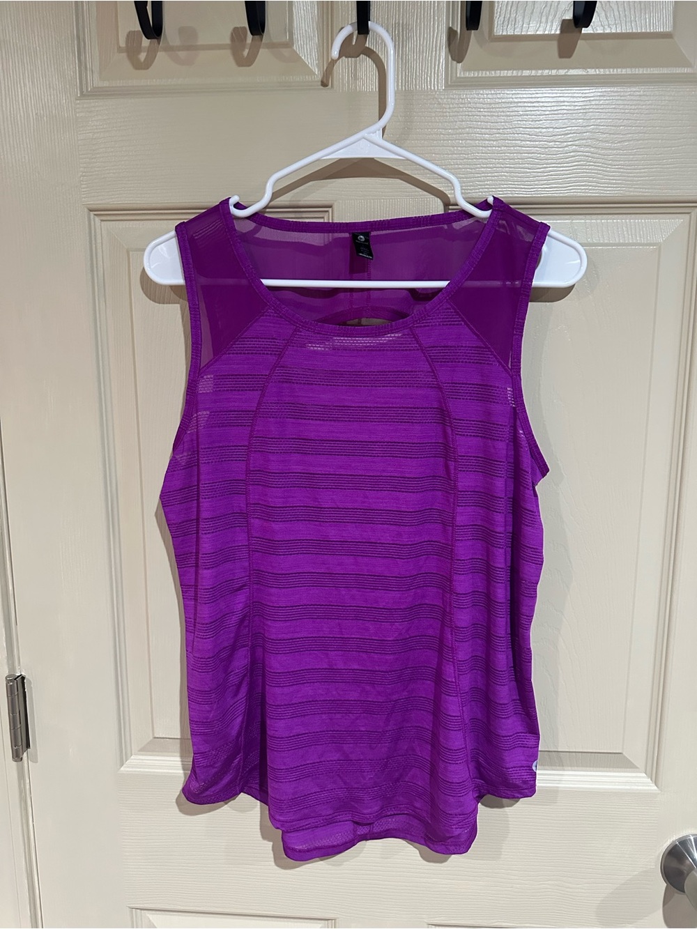 90 Degree By Reflex Purple Mesh Accent Athletic Tank